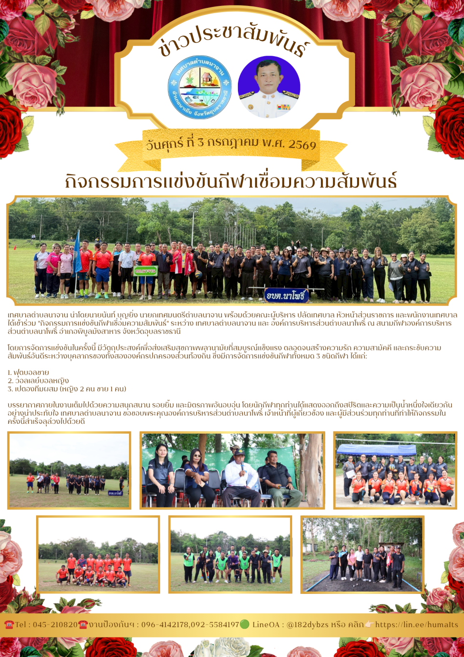 กิจกรรมการแข่งขันกีฬาเชื่อมความสัมพันธ์